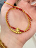 中國黃金（CHINA GOLD）四葉草黃金手鏈女足金轉(zhuǎn)運(yùn)金珠手繩生日禮物高檔實(shí)用送女友生日 足金四葉草金珠雙層手繩 曬單實(shí)拍圖