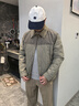杰克·瓊斯（JACK&JONES）男裝衣服秋冬燈芯絨拼接輕薄羽絨服男短款夾克襯衫式外套男士保暖 E06 淺橄欖綠 M 175 曬單實拍圖