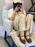 ZHR單鞋女搭扣輕便通勤女鞋淺口優(yōu)雅約會(huì )瑪麗珍鞋女 BL503 棕色  37  曬單實(shí)拍圖