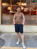 AK ARMY2025夏季新款美式復(fù)古白色純棉健身背心男竹節(jié)棉寬松坎肩無袖t恤 咖啡色 M 曬單實拍圖