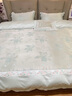 憶自然輕奢A類(lèi)100天絲長(cháng)絨棉刺繡四件套夏季冰絲被套床單高級感床上用品 薇瀾-云水綠 1.8m床單四件套適合200*230被芯 曬單實(shí)拍圖