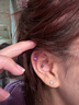 Lnieer養耳洞f136醫用鈦合金超閃耳釘睡覺(jué)免摘防致敏插入式耳骨釘耳蝸釘 【單只價(jià)】4mm紫鉆耳釘 曬單實(shí)拍圖