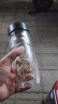 天顓鋼化玻璃杯防摔大容量雙層男女加厚便攜水杯車載茶水分離泡茶 雙層鵝蛋杯黑色蓋子 500ml 曬單實(shí)拍圖