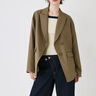 moussy 早春新品氣質(zhì)日雜風后背不規(guī)則西裝外套028HSZ30-0461 060棕色 均碼 曬單實拍圖