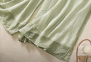 蘑菇同學國風刺繡闊腿褲女夏季薄款寬松天絲裙褲飄逸仙女褲顯瘦垂感休閑褲 綠色 L 【建議115-130斤】 曬單實拍圖