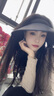 勤記發(fā)箍防曬帽防曬帽女防夏季大帽檐遮陽(yáng)帽發(fā)箍式空頂帽遮全臉發(fā)卡太 黑色 均碼有彈力 曬單實(shí)拍圖