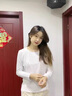恰凡（QIAFAN）白色衛(wèi)衣女春秋級(jí)寬松顯瘦百搭圓領(lǐng)長(zhǎng)袖T恤女休閑百搭打底衫上衣 白色 M 曬單實(shí)拍圖