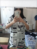 愛麥依胖mm加肥加大300斤短袖t恤韓版女裝夏裝洋氣遮肚寬松上衣日系國潮 白色【扎染XP1】 L 建議100-125斤 曬單實(shí)拍圖