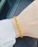 中國黃金（CHINA GOLD）足金小方糖轉運珠黃金手鏈女款純金珠七夕情人節(jié)生日禮物送女友 足金小方糖手串 約2.4g【中金禮盒】 曬單實拍圖