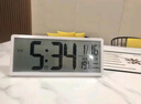 碼仕掛鐘數(shù)字電子鐘客廳桌面時(shí)鐘掛墻鐘表萬(wàn)年歷臺(tái)鐘創(chuàng)意鬧鐘白色 曬單實(shí)拍圖