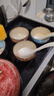玉泉 韓式手繪碗碟米飯碗單個(gè)大面碗陶瓷餐具家用 韓式7英寸湯盤(pán)淺湖藍 曬單實(shí)拍圖