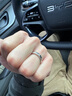 舒弗莫桑石鉆石男士戒指純銀素圈鍍白金活口仿真鉆戒求婚結婚男戒婚戒 從一而終10分(活口可調節) 曬單實(shí)拍圖