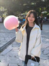 俞兆林美式翻領(lǐng)工裝夾克外套女春秋小個子寬松oversize慵懶風(fēng)感上衣 杏色 M 85-100斤 曬單實(shí)拍圖
