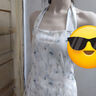 沂歆夏季吊帶裙連衣裙女裙子2025年新款純欲碎花長裙氣質(zhì)高級感小個子 【藍色】掛脖收腰印花連衣裙 M 【建議體重約90-105斤】 曬單實拍圖