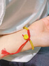中國黃金（CHINA GOLD）黃金手鏈女足金碎碎金盤纏手繩首飾七夕情人節(jié)生日禮物送女友老婆 足金五路財神盤纏手繩 約2.8g【品牌禮盒】 曬單實拍圖