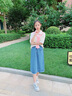 迪士尼（Disney）女童牛仔裙2025夏季新款兒童百搭中長(cháng)裙女孩洋氣夏款休閑半身裙子 熱售藍色 120 身高110-120cm年齡6-7歲 曬單實(shí)拍圖