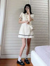 TAOROUSI米白色連衣裙女夏季新款女裝輕熟風(fēng)氣質(zhì)甜美收腰顯瘦小個子短裙子 圖片色 S 曬單實(shí)拍圖
