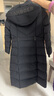 坦博爾鵝絨服女長(zhǎng)款連帽收腰加厚女士羽絨服550890D 能量黑V字絎線165 曬單實(shí)拍圖
