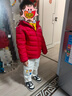 水孩兒（SOUHAIT）童裝男女童輕薄羽絨服冬季新款兒童羽絨外套上衣 珊瑚紅 700+蓬松度-充絨量90% 110 充絨量41g 曬單實(shí)拍圖