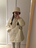 花田衣畝羽絨服女輕薄開春2025新款爆款無領高端時尚洋氣薄款超好看外套 米白色 圓領90%鴨絨 M 推薦體重（80-110斤） 曬單實拍圖