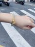中國黃金（CHINA GOLD）足金兩世歡手鏈女新款和田玉手串情人七夕情人節(jié)禮物送女朋友老婆 兩世清歡手串 約1.12g【玫瑰禮盒】 曬單實拍圖