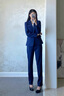 源菲埡高端西裝套裝外套女春秋職場(chǎng)面試西服套裝氣質(zhì)酒店前臺工作服 寶藍色西裝 L 曬單實(shí)拍圖