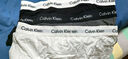 Calvin Klein  CK 男士平角內褲套裝 3條裝 送男友禮物 U2664G IOT黑白條紋 M  曬單實拍圖