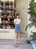 Calvin KleinJeans25春夏新款女士潮流復(fù)古ck性感辣妹淺藍(lán)色牛仔短裙47B738G W99-牛仔淺藍(lán) XXS 25 曬單實(shí)拍圖