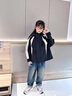 G.DUCKKIDS兒童沖鋒衣三合一可拆卸男童秋裝女童沖鋒衣時髦帥氣男孩戶外外套 黑色沖鋒衣+搖粒絨內(nèi)搭 140 曬單實(shí)拍圖