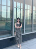 春乏2025夏季碎花吊帶連衣裙女小個(gè)子穿搭海邊沙灘裙雪紡a字長(cháng)裙子 黑色碎花吊帶款 S 建議100斤以下 曬單實(shí)拍圖