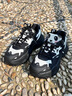 FILA FUSION 斐樂(lè)女鞋新款硬糖厚底休閑老爹鞋貓爪掛件運(yùn)動(dòng)鞋女 黑/奶白-BG 37.5 曬單實(shí)拍圖