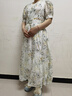 梵希蔓法式萊賽爾茶歇連衣裙女2025年夏季新款高級感碎花氣質(zhì)裙子 M6929 綠花色 M 曬單實拍圖
