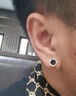 蔓笙999純銀耳釘男士單只冷淡風(fēng)耳環(huán)男生潮流美式嘻哈復古紐扣耳飾男 999銀復古紐扣耳釘【單只】 曬單實(shí)拍圖