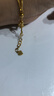 京東京造足金小桃花黃金轉(zhuǎn)運珠手繩 生日禮物情人節(jié)禮物送女友老婆≥0.95g 曬單實拍圖