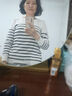 恒源祥條紋長(cháng)袖針織衫女2025秋冬新款圓領(lǐng)套頭內搭打底衫毛衣早秋上衣潮 白色  XL 【120-130斤】 曬單實(shí)拍圖