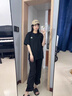 【肥仔240斤超大碼5XL】褲子男夏季潮流百搭寬松日系潮流休閑闊腿大碼胖子九分褲潮胖男裝 黑色 XXXXXL 205~230斤可穿 曬單實(shí)拍圖