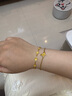 中國黃金（CHINA GOLD）浪漫花海黃金手鏈女款足金手飾黃金首七夕情人節禮物送女朋友老婆 足金花海手鏈 約6g 曬單實(shí)拍圖