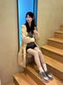 CAMILA KSENIA老爹鞋女士2025新款夏季厚底增高時尚透氣休閑鞋子百搭網(wǎng)面運動鞋 粉色 38 曬單實拍圖