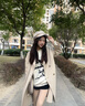 溥畔帽子女款貝雷帽女韓版時(shí)尚百搭大頭圍八角帽顯臉小春秋鴨 米色 【主圖款】 M 可調節【帽圍：55-57c】 曬單實(shí)拍圖
