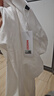 名創(chuàng)優(yōu)品（MINISO）初秋純棉打底衫男春秋重磅圓領(lǐng)內(nèi)搭上衣男女生百搭純色長袖T恤潮 白色(純色) S 165(男女同款) 曬單實拍圖