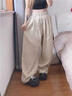 芭芙達妮奶芙藍色冰絲休閑褲女夏季2025新款百搭遛彎小個子收腰顯瘦闊腿褲 奶芙藍 常規(guī) S 適合體重【80-95斤】 曬單實拍圖