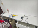 保時森梳妝臺斗柜一體簡約現(xiàn)代書桌化妝臺床尾柜電腦桌化妝桌子臥室女生 0.8m桌+1m六斗柜 暖白 【加厚板材 組裝 曬單實拍圖