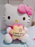 柳夏hello kitty玩偶超大哈嘍kt毛絨玩具凱蒂貓kitty貓公仔hello kitt 粉色抱心 80cm(坐高1米) 曬單實拍圖