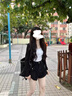 緋垚短褲女高腰牛仔卷邊短褲黑色夏季外穿辣妹寬松顯瘦直筒闊腿熱褲子 【黑色】 M 曬單實(shí)拍圖