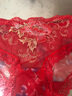 莫代爾內褲女士蕾絲邊網(wǎng)紗胖MM刺繡低腰無(wú)痕大碼新款透氣少女三角褲 黑色+紅色+藍色(裝) 3條 M 曬單實(shí)拍圖