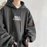 君茵重磅連帽衛(wèi)衣男秋冬新款衣服男裝港風(fēng)寬松學(xué)生棉質(zhì)外套男中山即墨 深灰色 XL 曬單實(shí)拍圖