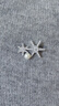 HEFANG何方珠寶優(yōu)雅雪花胸針時尚別針女士高級感七夕情人節(jié)禮物送女友 銀色（可代寫賀卡） 曬單實拍圖