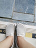 Jeep一腳蹬女鞋網(wǎng)面健步鞋新款健步鞋女輕便軟底舒適休閑單鞋女開(kāi)車(chē)鞋 淺灰色 37 曬單實(shí)拍圖