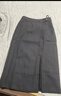 Olrain歐芮兒深灰色半身裙女秋季新款通勤百搭開(kāi)叉搭片西裝裙 深灰色 XL 曬單實(shí)拍圖