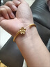 KUXA桃花手鐲女小眾ins簡(jiǎn)約感鍍黃金手鏈精致輕奢風(fēng)小桃花手飾品 桃花手鐲 曬單實(shí)拍圖